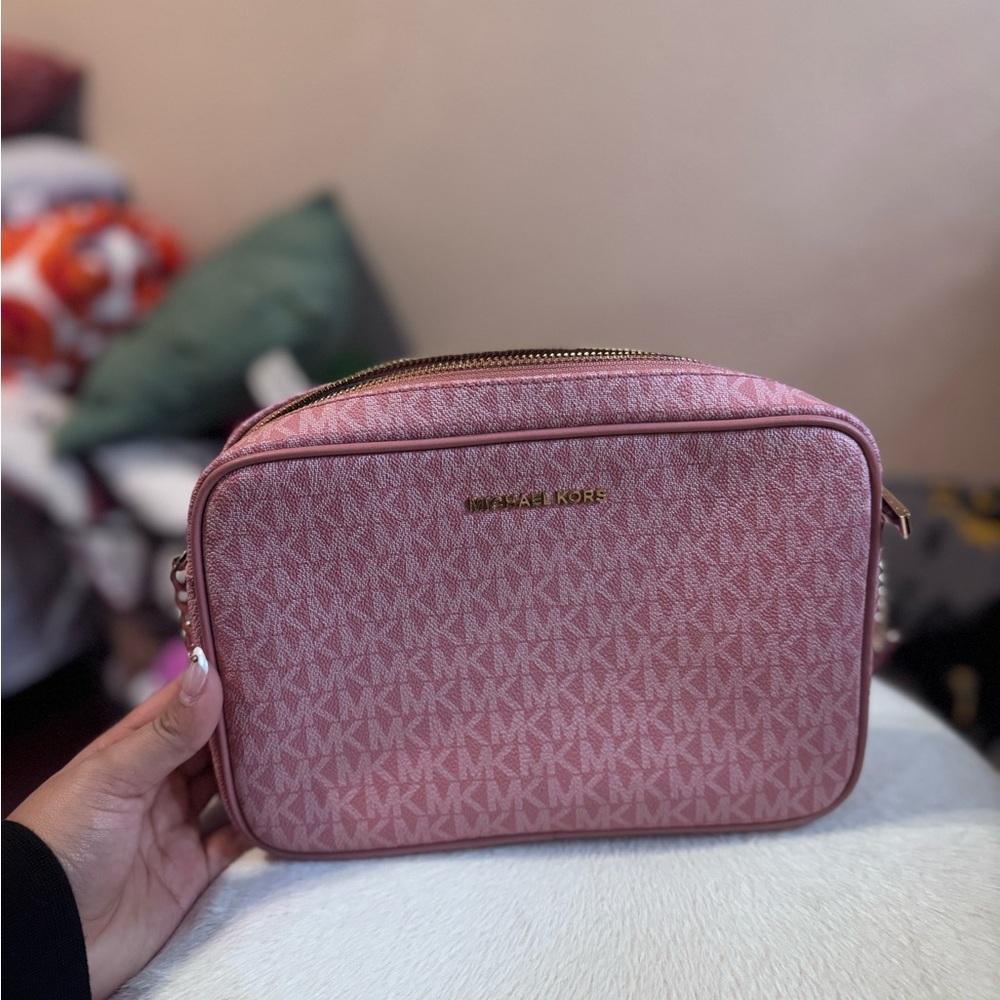 Michael Kors Blush Pink Logo Crossbody Bag
